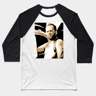 Bruce Willis - Vector Art Baseball T-Shirt